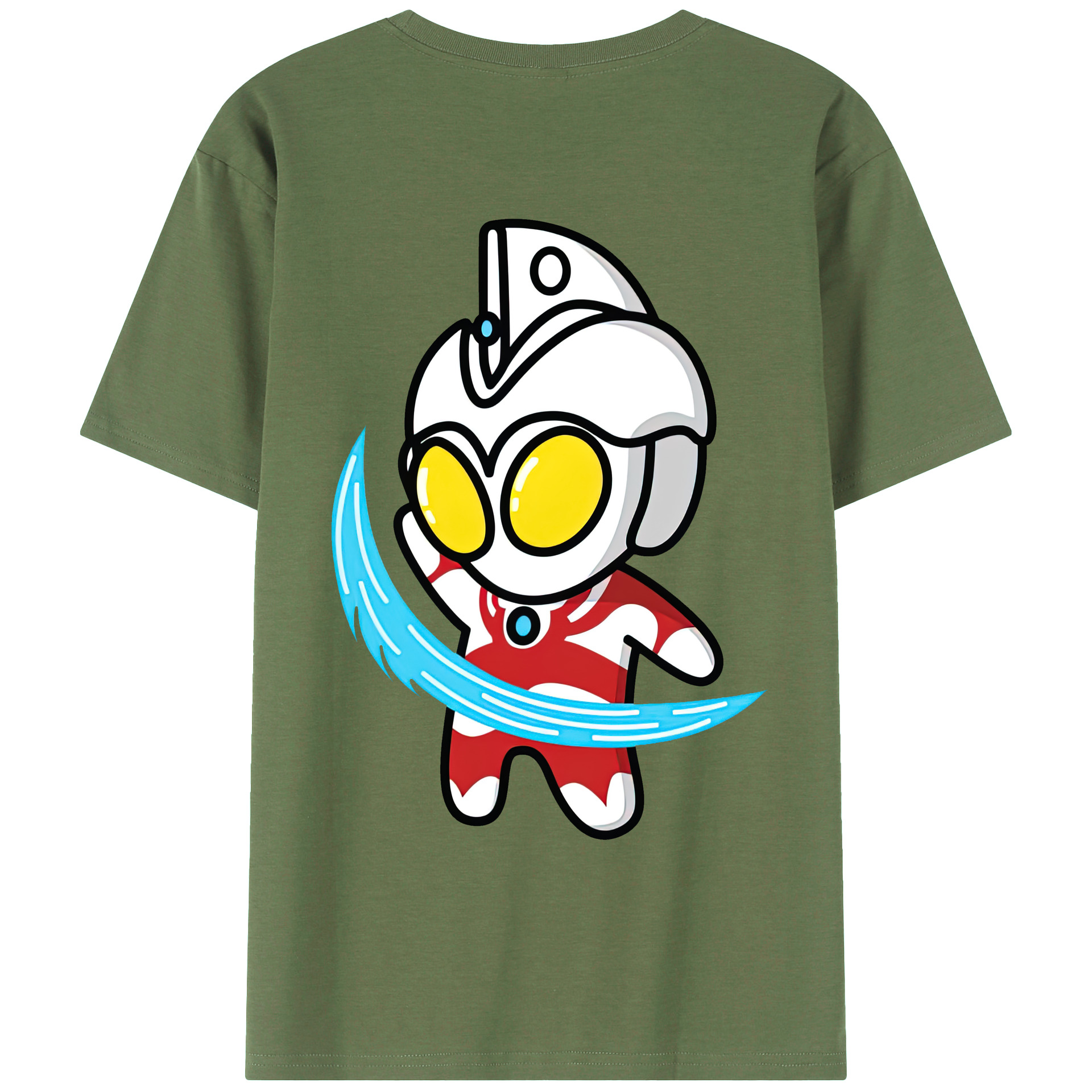 （画像用） ウルトラマン Ultraman 綿100％ メンズ半袖Tシャツ（バックプリント） 通気性